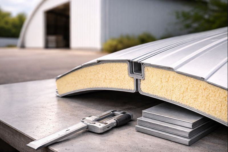 Сэндвич панели с нестандартной толщиной металла